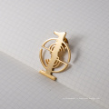 Zinc Alloy Gold plaqué Logo gravé Logo auto-adhésif Métal Plaque de nom personnalisé